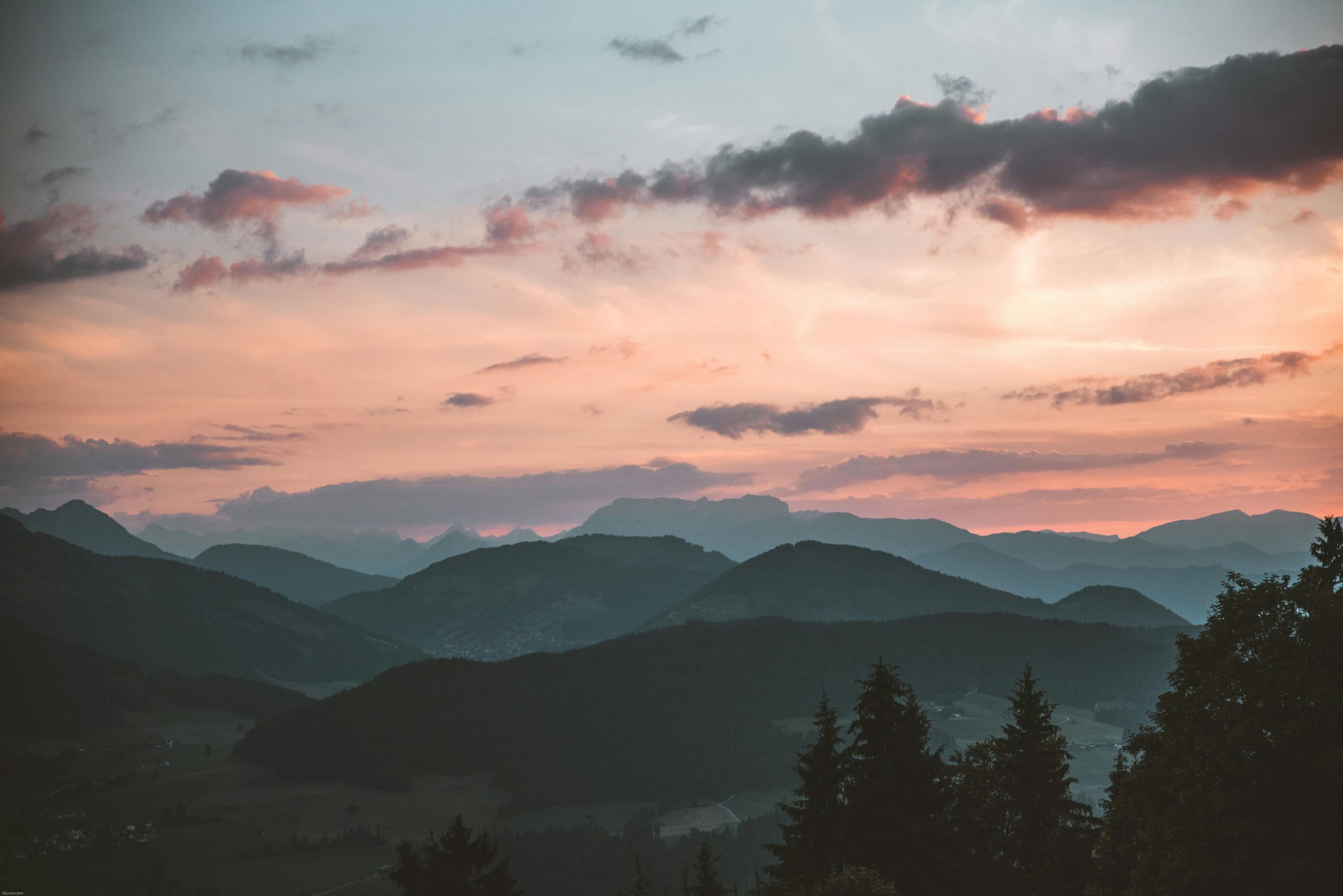 Mountains, peaceful,